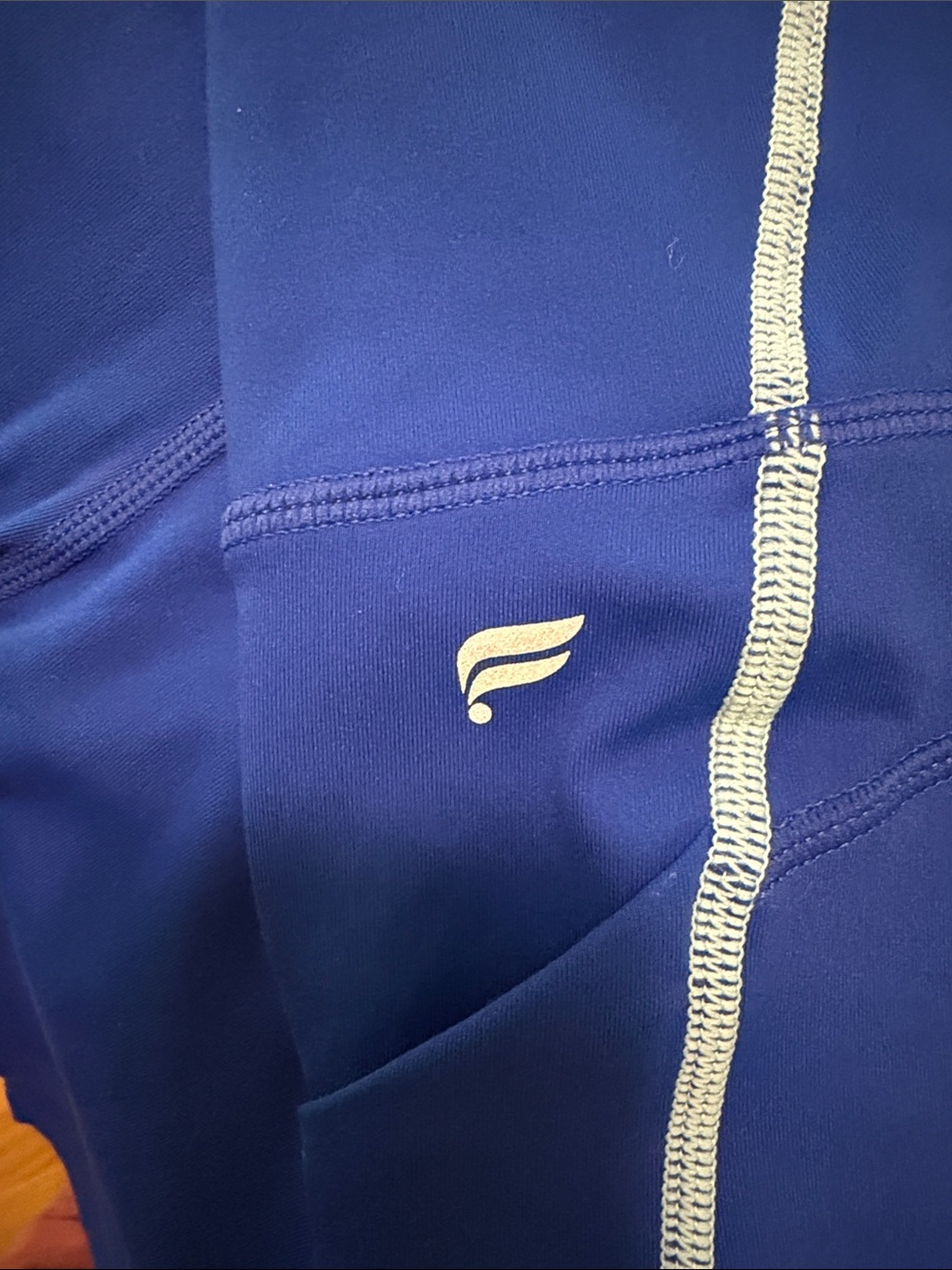 Fabletics Royal Blue Leggings with Light Blue Piping - Picture 7 of 7